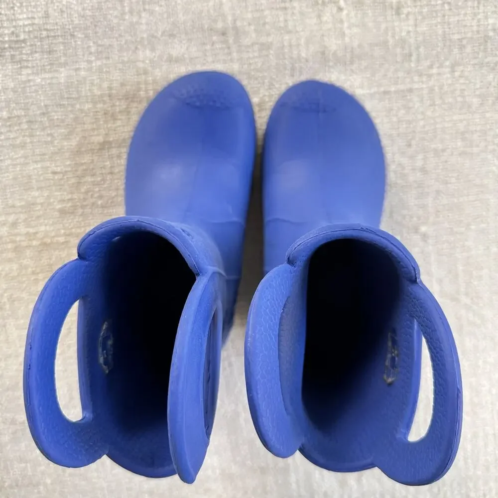 Crocs Handle It Blue Rain Boots VGUC Toddler 12